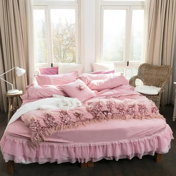 Luxury Pink Lace Feathers Petals 60S Egyptian cotton Korean Princess Girl Bedding Set Duvet Cover Bed Linen Bed sheet Pillowcase
Luxury Pink Lace Feathers Petals 60S Egyptian cotton Korean Princess Girl Bedding Set Duvet Cover Bed Linen Bed sheet Pillowcase