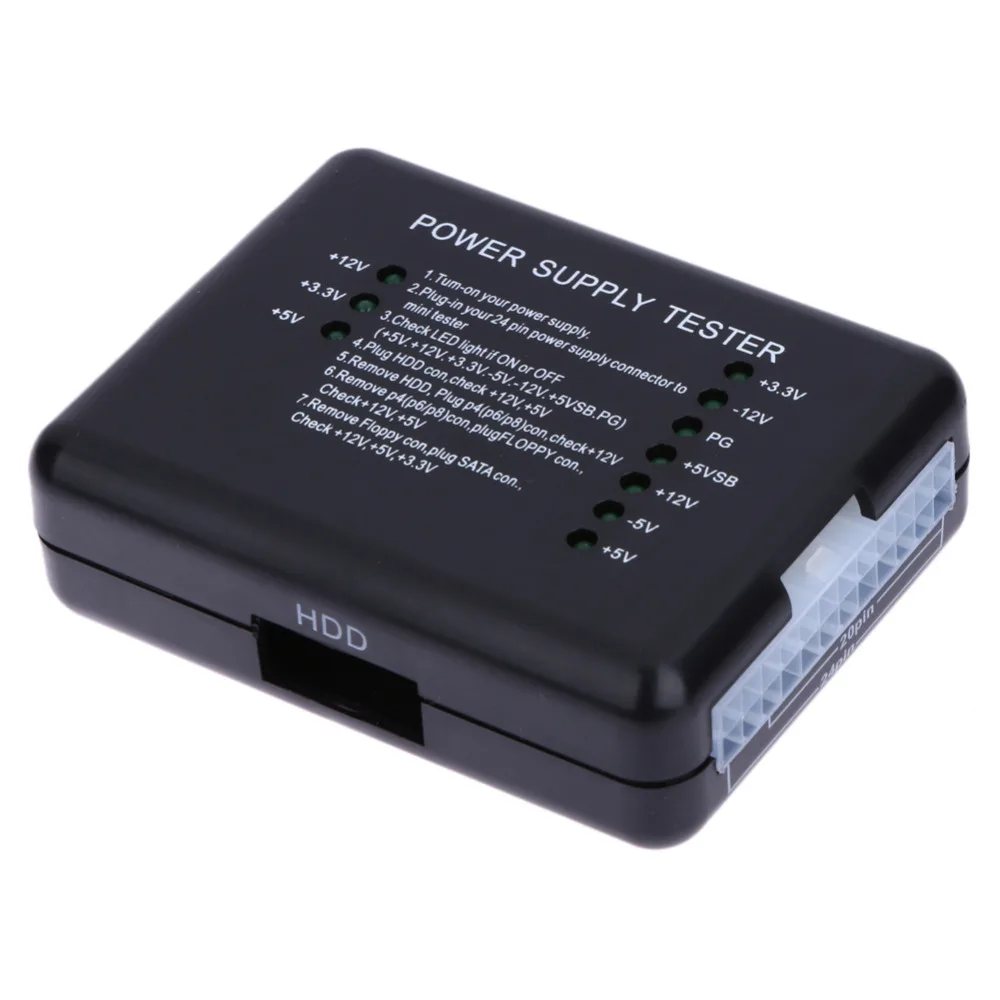 Power Supply Tester Checker LED 20/24 Pin for PSU ATX SATA HDD Tester Checker Meter Measuring for PC Compute Wholesale
Power Supply Tester Checker LED 20/24 Pin for PSU ATX SATA HDD Tester Checker Meter Measuring for PC Compute Wholesale