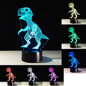 Dinosaur 3D Night Light Touch Table Desk Lamp USB 7 Colors 3D Optical Illusion Lights with Acrylic Flat for Kids Children Gifts
Dinosaur 3D Night Light Touch Table Desk Lamp USB 7 Colors 3D Optical Illusion Lights with Acrylic Flat for Kids Children Gifts