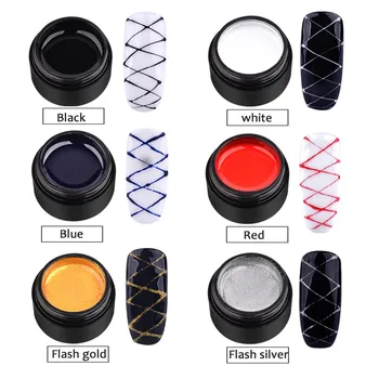 Anmas Rucci 6 Color/set Nail Art UV Gel Drawing Elastic Line Painting Gel Varnish Silk Spider Drawing Elastic Magic Line Paint
Anmas Rucci 6 Color/set Nail Art UV Gel Drawing Elastic Line Painting Gel Varnish Silk Spider Drawing Elastic Magic Line Paint