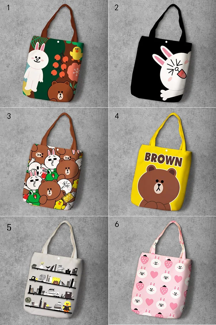 IVYYE Brown Cony Fashion Anime Foldable Canvas Shopping Bag Casual Shoulder Bags Customized Tote Handbag Lady Girls New
IVYYE Brown Cony Fashion Anime Foldable Canvas Shopping Bag Casual Shoulder Bags Customized Tote Handbag Lady Girls New