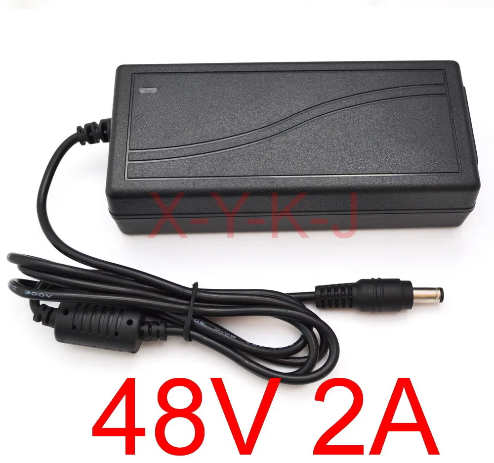 AC 100V-240V Converter Adapter DC 48V 2A 96W Power Supply Charger DC 5.5mm PSU