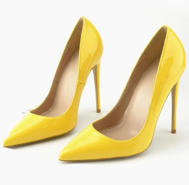 Best Selling Patent Leather High Heel Pumps Fashion Yellow Pointed Toe Women Party Shoes Sexy Spring Summer Thin Heels Shoes
Best Selling Patent Leather High Heel Pumps Fashion Yellow Pointed Toe Women Party Shoes Sexy Spring Summer Thin Heels Shoes