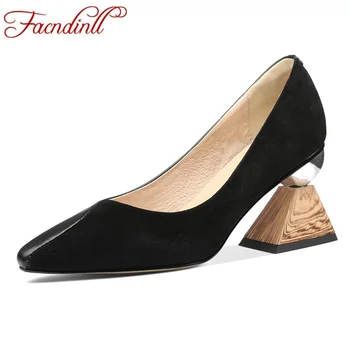 FACNDINLL genuine leather shoes woman pumps fashion high heels pointed toe sexy party dress spring shoes pumps women size 34-39
FACNDINLL genuine leather shoes woman pumps fashion high heels pointed toe sexy party dress spring shoes pumps women size 34-39
