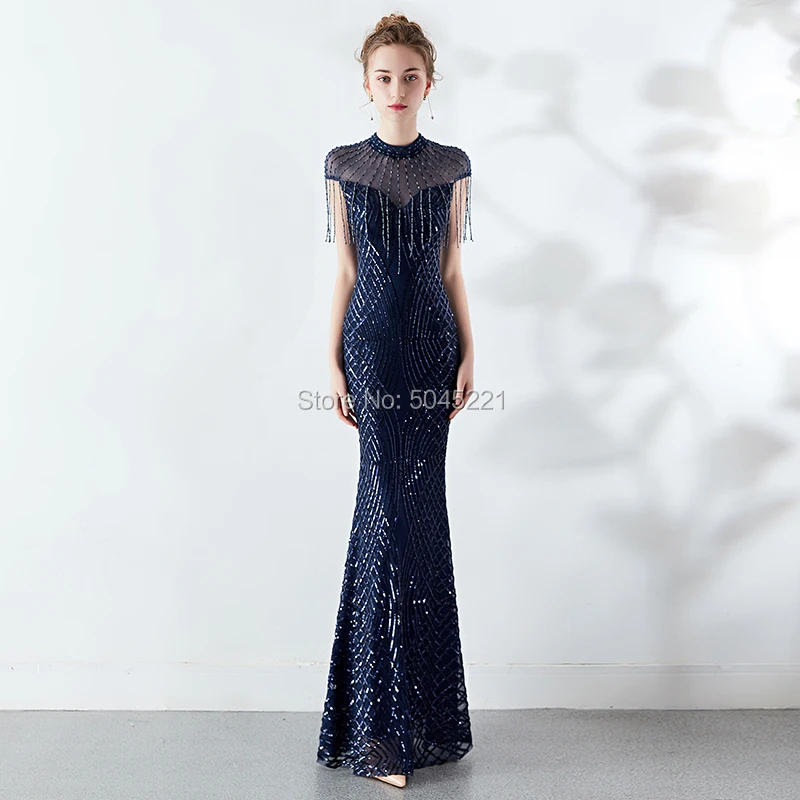 African Crystal Sequins Evening Dresses See-through Back Elegant Beading Long Evening Party Dress Prom Gown Robe de Soiree 2019
African Crystal Sequins Evening Dresses See-through Back Elegant Beading Long Evening Party Dress Prom Gown Robe de Soiree 2019
