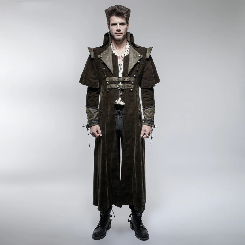 Fashion Punk Gothic Retro Cool Killer Men Long Coat With Cape Autumn Winter Steampunk Cosplay Long Jacket Casual Overcoats
Fashion Punk Gothic Retro Cool Killer Men Long Coat With Cape Autumn Winter Steampunk Cosplay Long Jacket Casual Overcoats