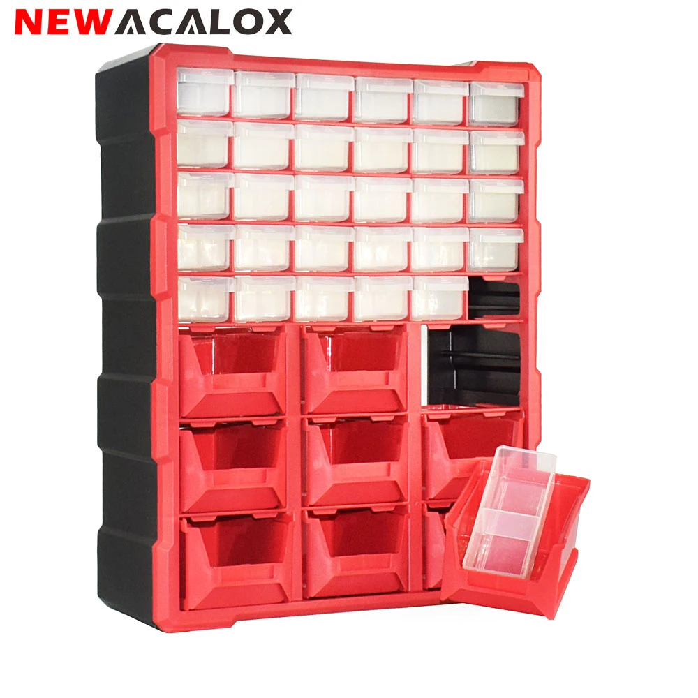NEWACALOX 39 пластиковый ящик маленькие части для хранения органайзер аппаратное