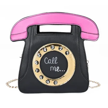 Telephone Shape Funny Bag Women's Pu Leather Handbags Brand Designer Cute Bags Mini Crossbody Shoulder Purses Personality Gifts
Telephone Shape Funny Bag Women's Pu Leather Handbags Brand Designer Cute Bags Mini Crossbody Shoulder Purses Personality Gifts