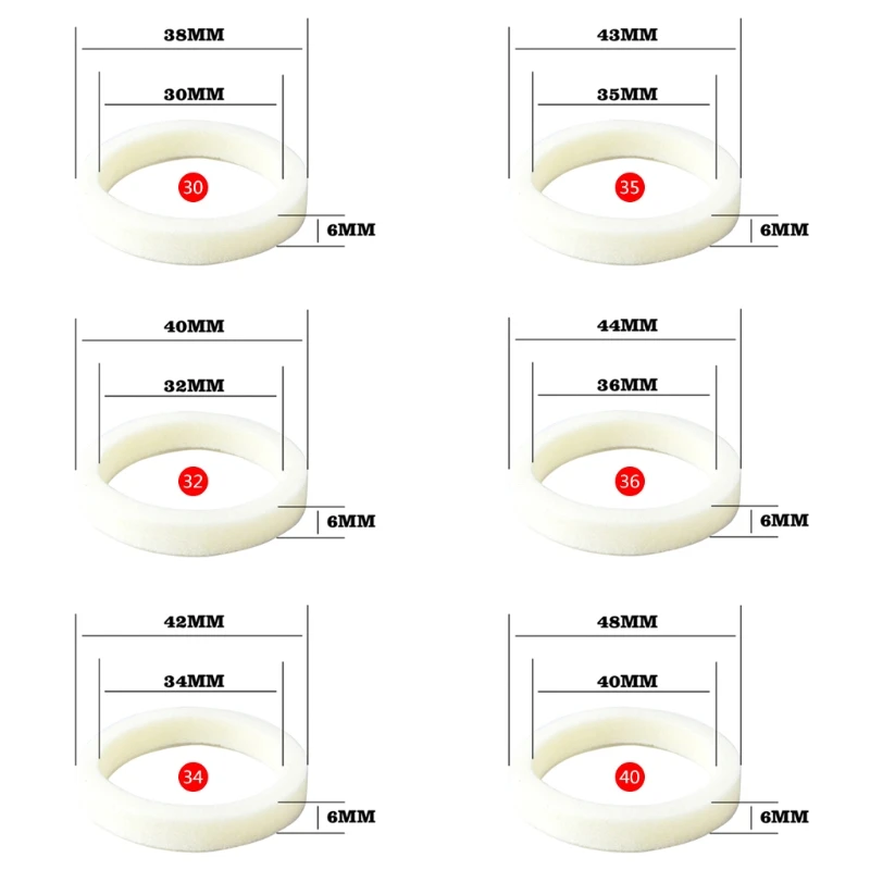 2Pcs Bicycle Front Fork Sponge Ring Oil Foam Absorb Seal 30/32/34/35/36/38/40mm | Спорт и развлечения
