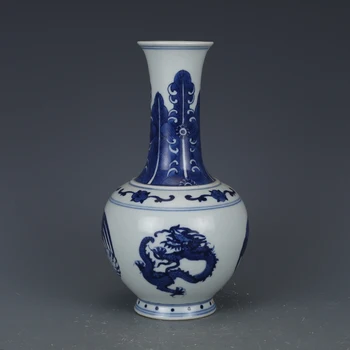 Antique QingDynasty porcelain vase,Blue and white dragon and phoenix bottle,Hand-painted crafts,Decoration,Collection&Adornment
Antique QingDynasty porcelain vase,Blue and white dragon and phoenix bottle,Hand-painted crafts,Decoration,Collection&Adornment
