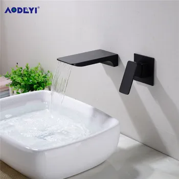 Wall Mounted Waterfall Basin Faucet Solid Brass Sink Tap Concealed Hot and Cold Water Mixer Bathroom Taps Black/Chrome
Wall Mounted Waterfall Basin Faucet Solid Brass Sink Tap Concealed Hot and Cold Water Mixer Bathroom Taps Black/Chrome
