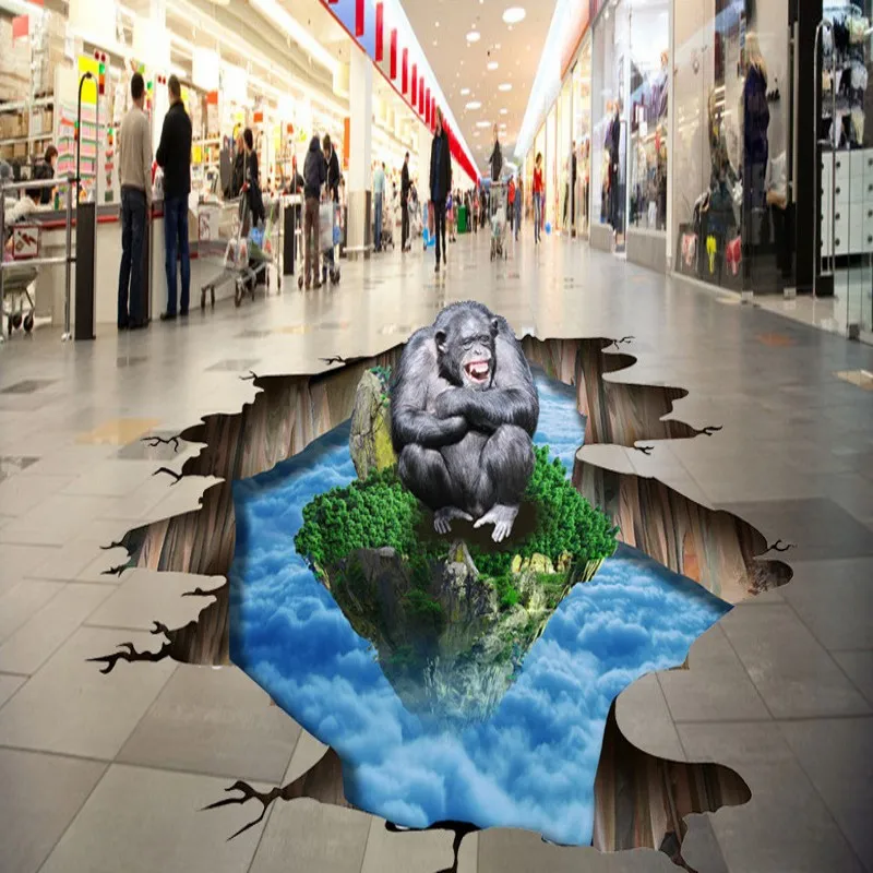 Free Shipping custom 3D floor painting cloud orangutan moisture proof wear non-slip home decoration bathroom flooring wallpaper Free Shipping custom 3D floor painting cloud orangutan moisture proof wear non-slip home decoration bathroom flooring wallpaper<br><br>Aliexpress