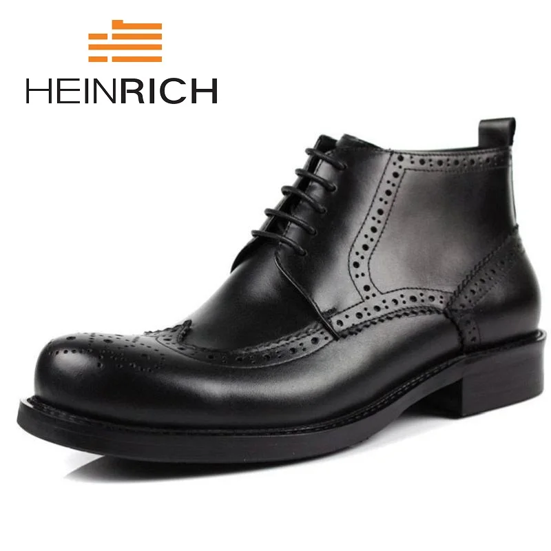 HEINRICH New Arrival Fashion High Top Lace-Up Ankle Boots Genuine Leather Shoes Men Leather Working Boots Botas Militar
HEINRICH New Arrival Fashion High Top Lace-Up Ankle Boots Genuine Leather Shoes Men Leather Working Boots Botas Militar