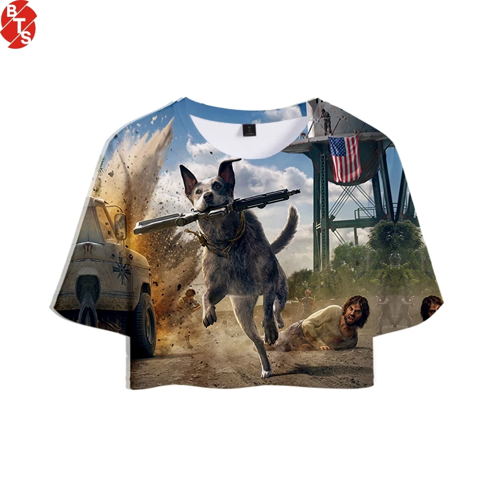 Far Cry 5 Fashion 3D Printed Women Crop Tops Summer Short Sleeve T-shirts Hot Sale Popular Game Casual Girls Sexy Tee Shirts
Far Cry 5 Fashion 3D Printed Women Crop Tops Summer Short Sleeve T-shirts Hot Sale Popular Game Casual Girls Sexy Tee Shirts