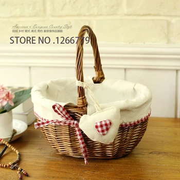 NEW High-quality A bargain sale pastoral style sweet LOVE wicker and cloth storage basket, picnic bread basket,storage basket,
NEW High-quality A bargain sale pastoral style sweet LOVE wicker and cloth storage basket, picnic bread basket,storage basket,