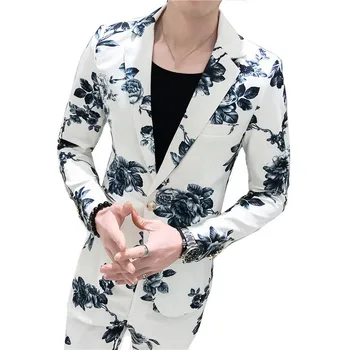 Floral Print Suits Men's Party Fashion Slim (blazer+ Pants) Fashion Flower Suit Men's Banquet British Style Business Casual Set
Floral Print Suits Men's Party Fashion Slim (blazer+ Pants) Fashion Flower Suit Men's Banquet British Style Business Casual Set