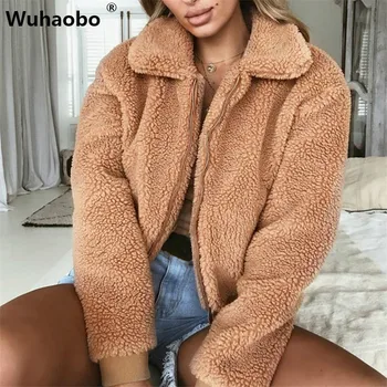 Wuhaobo Winter Teddy Basic Jacket Sherpa Parka Women Autumn 2018 Warm Long Sleeve Bomber Jacket Puffer Faux Fur Coat Casual
Wuhaobo Winter Teddy Basic Jacket Sherpa Parka Women Autumn 2018 Warm Long Sleeve Bomber Jacket Puffer Faux Fur Coat Casual