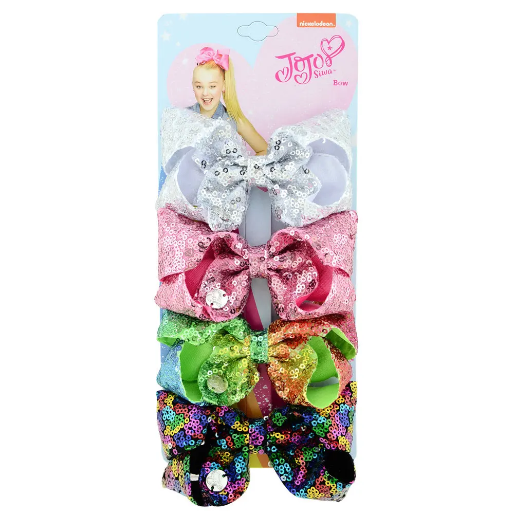 1 set 4pcs 4.3" Stitching Glitter Sequin JoJo Bows with Dots Rainbow Color Hairpin Girls Large Bow Clip Gift Hair Accessorie 924
1 set 4pcs 4.3" Stitching Glitter Sequin JoJo Bows with Dots Rainbow Color Hairpin Girls Large Bow Clip Gift Hair Accessorie 924