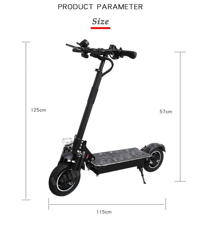 UBGO Powerful Electric Scooter 10 Inch 52V60V Two Wheel Electric Scooters Double Drive Electric Scooter 2000W Motor for Adults (7)