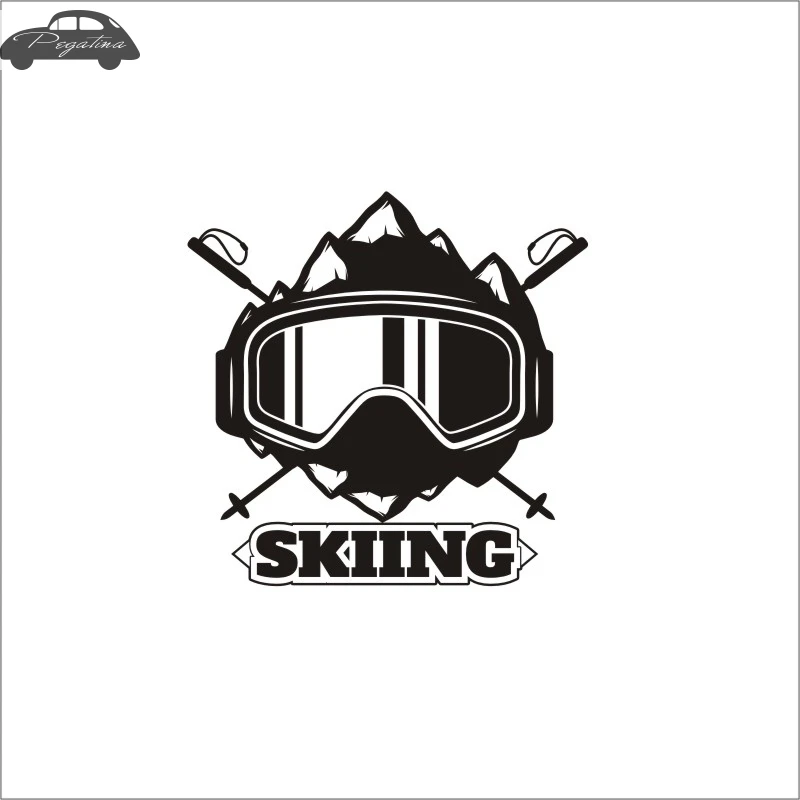 Pegatina Skiing Sticker Winter Sports Snow Decal Ski Posters Vinyl Wall Decals Decor Mural Skiing Sticker