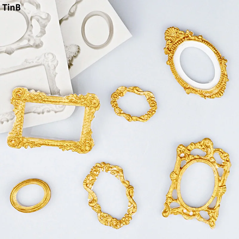 3D Vintage Lace Frame Silicone Molds Mirror Soap Mold Cake Decoration Sugar Craft Tools Candle Moulds DIY Craft Fondant Molds
3D Vintage Lace Frame Silicone Molds Mirror Soap Mold Cake Decoration Sugar Craft Tools Candle Moulds DIY Craft Fondant Molds