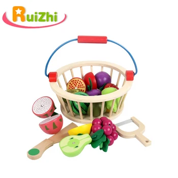 Ruizhi 12 Pcs Wooden Fruit And Vegetable Combination Cutting Toy Set Children Pretend Play Game Kitchen Basket Kids Toys RZ1080 
Ruizhi 12 Pcs Wooden Fruit And Vegetable Combination Cutting Toy Set Children Pretend Play Game Kitchen Basket Kids Toys RZ1080