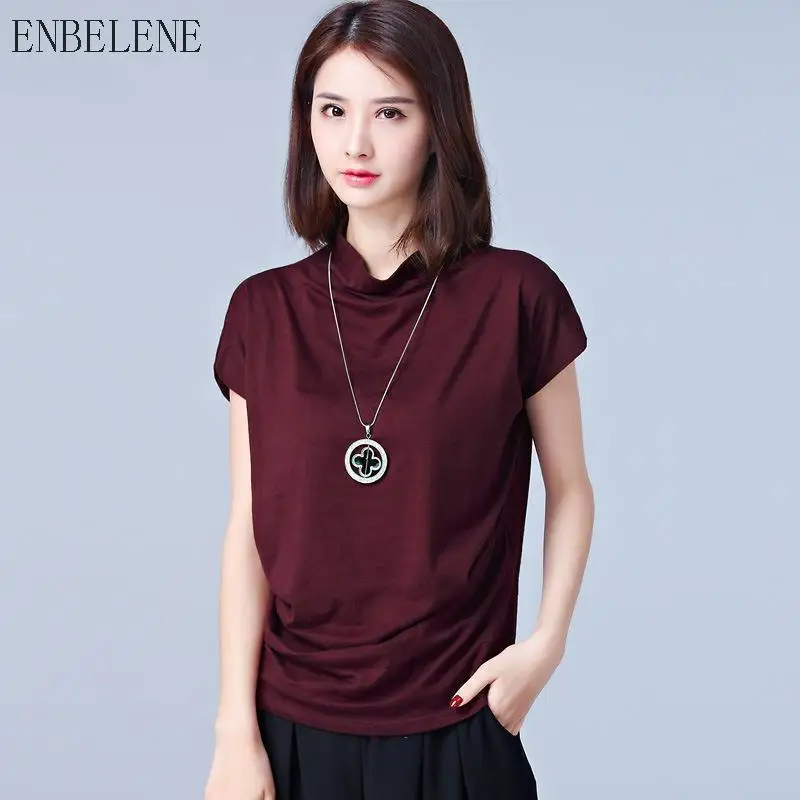 2019 Summer Women Burgundy T-shirts Ladies Casual Turleneck Short Sleeve Soft Slim Breathable Tees For Female 3XXXl Tops NH168
2019 Summer Women Burgundy T-shirts Ladies Casual Turleneck Short Sleeve Soft Slim Breathable Tees For Female 3XXXl Tops NH168