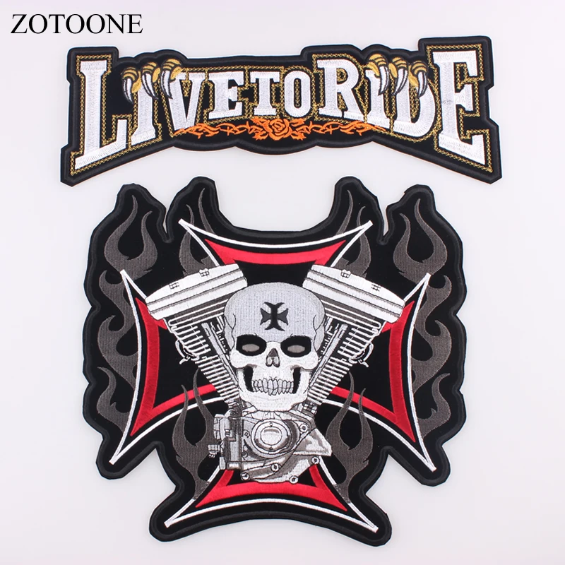 LIVE TO RIDE Skull Big Patch For Jacket Clothing Embroidered Patch Apparel Fabric Sewing Beaded Applique DIY Clothes Sticker H
LIVE TO RIDE Skull Big Patch For Jacket Clothing Embroidered Patch Apparel Fabric Sewing Beaded Applique DIY Clothes Sticker H