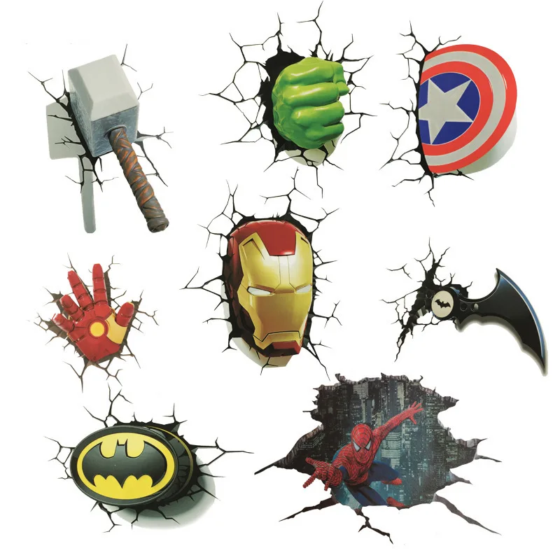 WL New Fake Crack The Avengers Hulk Batman Car Stickers Ho Darth Vader Iron Man Strike Vinyl Decals Motorcycle Decor Car Styling
WL New Fake Crack The Avengers Hulk Batman Car Stickers Ho Darth Vader Iron Man Strike Vinyl Decals Motorcycle Decor Car Styling