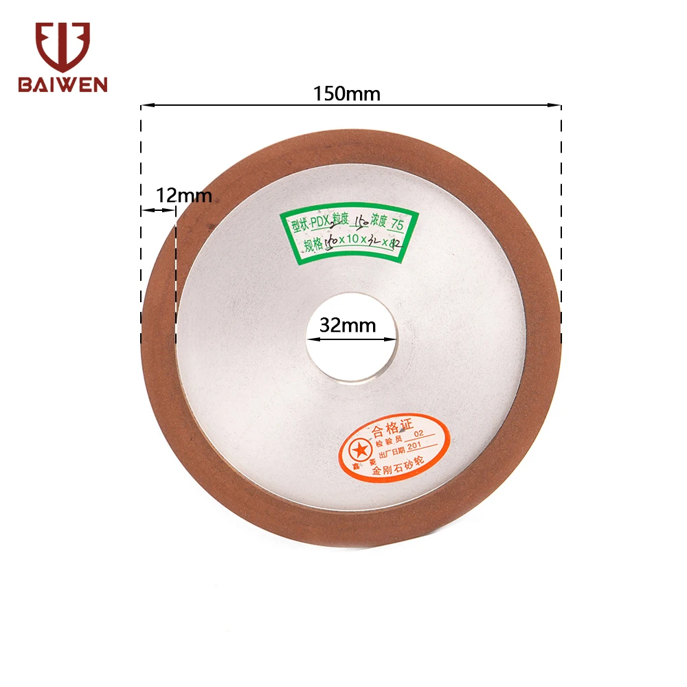 150MM Diamond Grinding Wheel Grinding Circles For Tungsten Steel Milling Cutter Tool Sharpener 150-400 Grit
150MM Diamond Grinding Wheel Grinding Circles For Tungsten Steel Milling Cutter Tool Sharpener 150-400 Grit