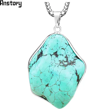 Irregular Pendant Natural Stone Turquoises Necklace For Women Vintage Antique Silver Plated Unique Design Fashion Jewelry TN188
Irregular Pendant Natural Stone Turquoises Necklace For Women Vintage Antique Silver Plated Unique Design Fashion Jewelry TN188