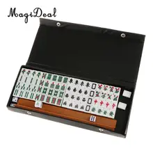 Game Mahjong Traditional Chinese Portable Mini Magideal for Camping Hiking Travel Kid