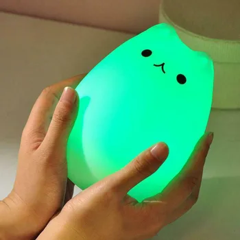 Silicone Touch Sensor LED Night Light For Children Baby Kids 7 Colors 2 Modes Cat LED USB LED Night Lamp
Silicone Touch Sensor LED Night Light For Children Baby Kids 7 Colors 2 Modes Cat LED USB LED Night Lamp