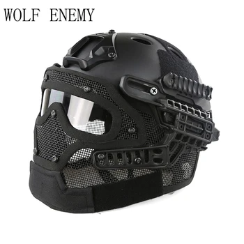 Tactical Helmet BJ PJ MH ABS Mask with Goggles for Military Airsoft Army Paintball WarGame Motorcycle Cycling Hunting
Tactical Helmet BJ PJ MH ABS Mask with Goggles for Military Airsoft Army Paintball WarGame Motorcycle Cycling Hunting