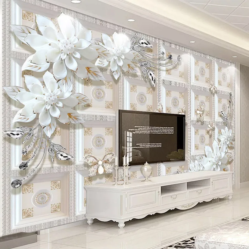 Custom Flower Mural Wallpaper 3D Relief Jewelry Flower Wall Painting Living Room Bedroom Luxury Home Decor Fresco Papel Tapiz
Custom Flower Mural Wallpaper 3D Relief Jewelry Flower Wall Painting Living Room Bedroom Luxury Home Decor Fresco Papel Tapiz