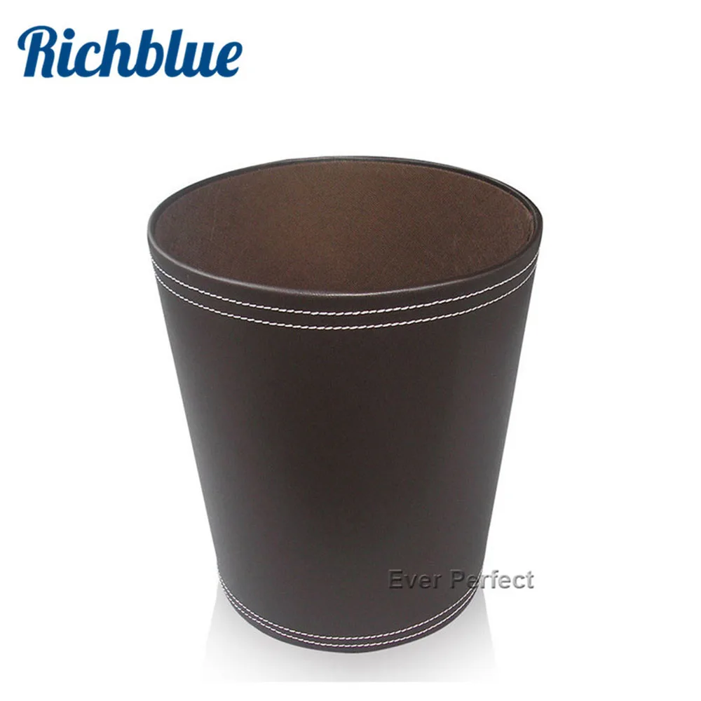 H28cm round leather household/office sundries trash waste bins dustbin brown A018
H28cm round leather household/office sundries trash waste bins dustbin brown A018