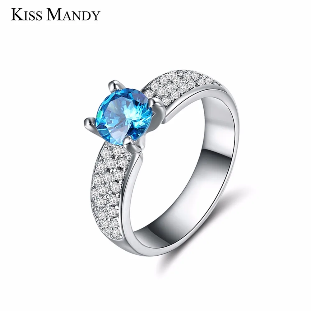 KISS MANDY Half Eternity Ocean Blue Round Cut Cubic Zircon Allergy Free Elegant Party Engagement Female Jewelry Gift LMR144
KISS MANDY Half Eternity Ocean Blue Round Cut Cubic Zircon Allergy Free Elegant Party Engagement Female Jewelry Gift LMR144
