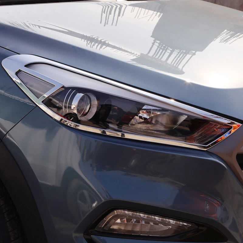 For Hyundai Tucson 2016 2017 2018 2019 ABS Chrome Front Head Light Lamp Cover Trim 2pcs Car Styling
For Hyundai Tucson 2016 2017 2018 2019 ABS Chrome Front Head Light Lamp Cover Trim 2pcs Car Styling