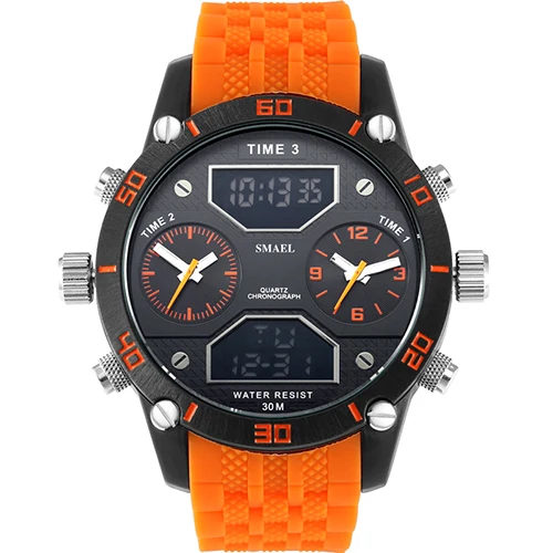 SMAEL Men Sports Watches Big Dial Military Watch Dual Time Zones Quartz Watches Men Watch relogios masculino erkek kol saati
SMAEL Men Sports Watches Big Dial Military Watch Dual Time Zones Quartz Watches Men Watch relogios masculino erkek kol saati