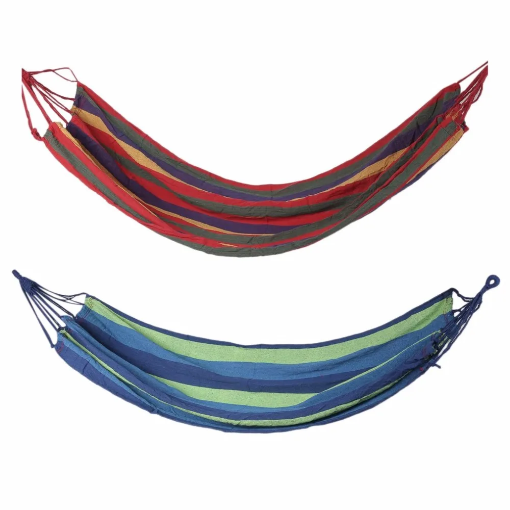 Outdoor Portable Hammock Garden Sports Home Travel Camping Canvas Stripe Hang Swing Single Bed Hammock Red/Blue sent from Russia
Outdoor Portable Hammock Garden Sports Home Travel Camping Canvas Stripe Hang Swing Single Bed Hammock Red/Blue sent from Russia
