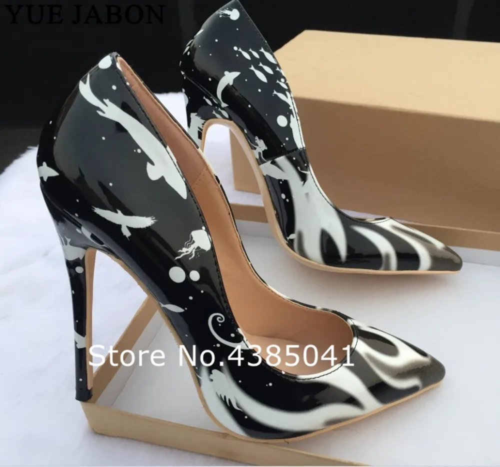 8 10 12cm heels 2019 New Arrival white black printed high heels women pumps thin heel classic sexy party wedding shoes YUE JABON
8 10 12cm heels 2019 New Arrival white black printed high heels women pumps thin heel classic sexy party wedding shoes YUE JABON