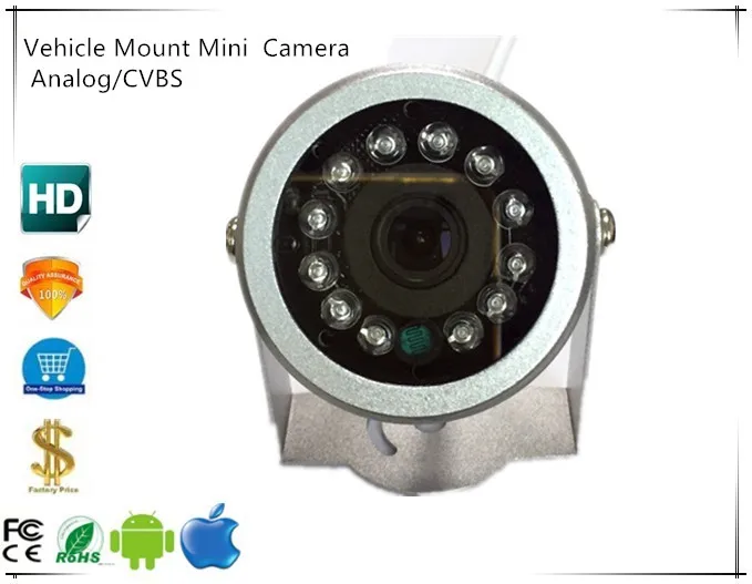 Vehicle Side Mount Mini Bullet Camera Analog/CVBS 4 Pin Aviation Plug 9-24V with Bracket Infrared NightVision CCTV Security
Vehicle Side Mount Mini Bullet Camera Analog/CVBS 4 Pin Aviation Plug 9-24V with Bracket Infrared NightVision CCTV Security