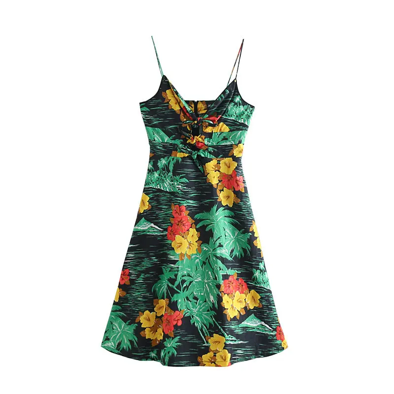 2019 New women holiday wind green leaves floral print casual slim sling dress ladies chic bow vestido deep v neck dresses DS2169
2019 New women holiday wind green leaves floral print casual slim sling dress ladies chic bow vestido deep v neck dresses DS2169