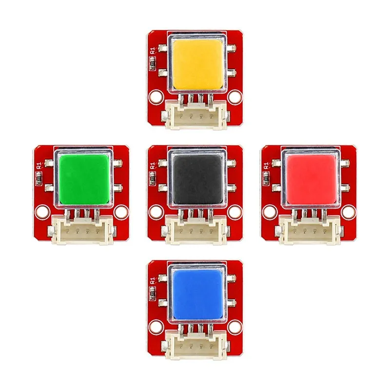 Elecrow 5pcs/lot Crowtail Button Module 2.0 for Electronic DIY Starter Kit 2X2CM Big Switch Botton Analog Module for Arduino
Elecrow 5pcs/lot Crowtail Button Module 2.0 for Electronic DIY Starter Kit 2X2CM Big Switch Botton Analog Module for Arduino