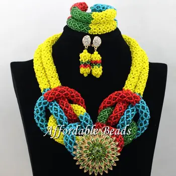 Colorful Bridal Party Jewelry Set Pretty Dubai Gold Jewelry Set Handmade Design Wholesale Free Shipping NCD007
Colorful Bridal Party Jewelry Set Pretty Dubai Gold Jewelry Set Handmade Design Wholesale Free Shipping NCD007