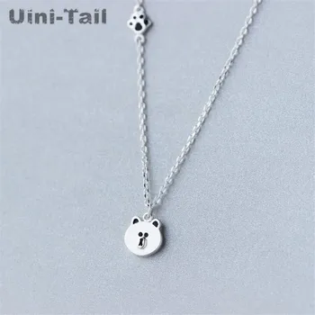 Uini-Tail hot 925 sterling silver sprouting bear necklace simple fashion bear pendant cute animal jewelry hypoallergenic GN614
Uini-Tail hot 925 sterling silver sprouting bear necklace simple fashion bear pendant cute animal jewelry hypoallergenic GN614