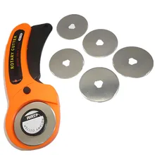 45mm Rotary Cutter Circular Cut Blade Patchwork Fabric Leather Craft Rotary Cutter Blade + 5pcs Rotary Cutter Blades Spare Blade
45mm Rotary Cutter Circular Cut Blade Patchwork Fabric Leather Craft Rotary Cutter Blade + 5pcs Rotary Cutter Blades Spare Blade
