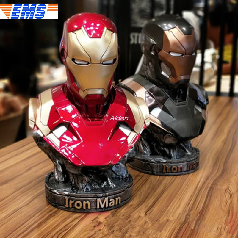 

14" Avengers Infinity War Superhero MK46 Statue Iron Man Bust Half-Length Photo Or Portrait GK Action Figure Toy BOX 36 CM Z430
