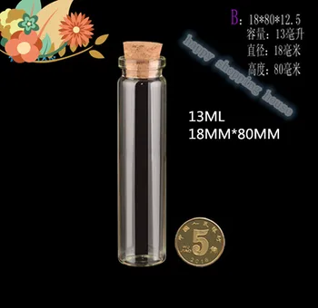 13ML Transparent small glass bottle with corks stopper decorative Mini Wising bottle For pendants &home storage bottle AA06
13ML Transparent small glass bottle with corks stopper decorative Mini Wising bottle For pendants &home storage bottle AA06