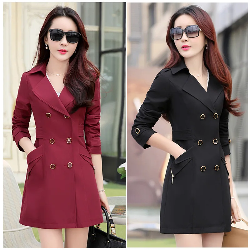 Windbreaker Women's Long Fashion Spring New Solid Color Long Sleeve Slim Thin Temperament Fashion Elegant Jacket
Windbreaker Women's Long Fashion Spring New Solid Color Long Sleeve Slim Thin Temperament Fashion Elegant Jacket